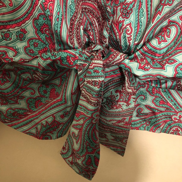 Womens jones New York signature tie front  button down shirt size medium - Picture 5 of 11